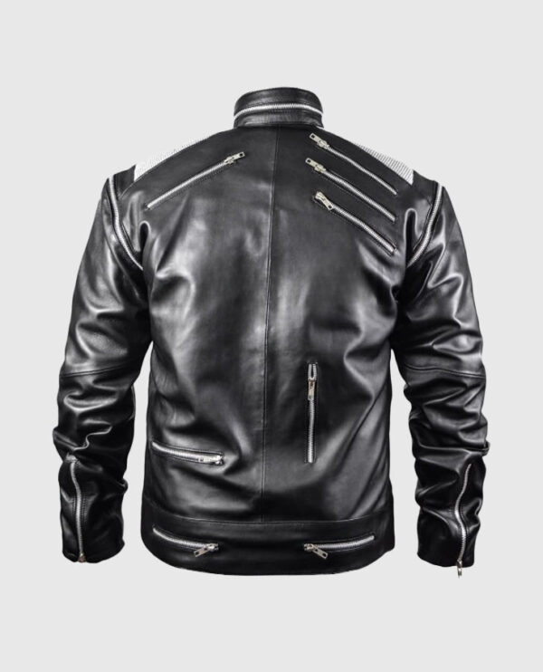 Michael Jackson Beat It Black Leather Jacket - Image 3
