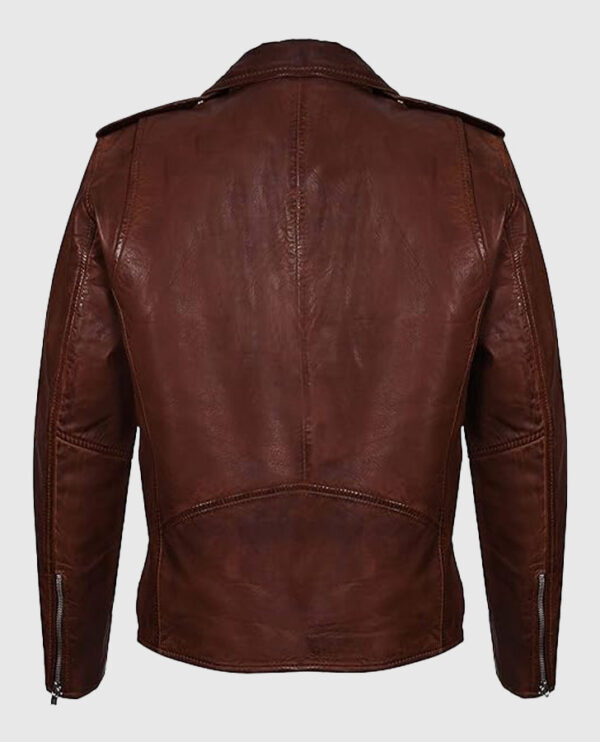 Joe Jonas Biker Leather Jacket - Image 3