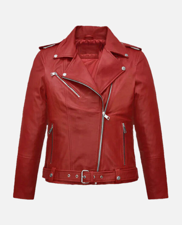 Freaky Millie Red Leather Jacket - Image 2