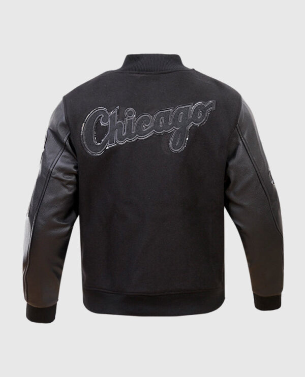 MLB Chicago White Sox Black Men's Varsity Jacket - Image 2