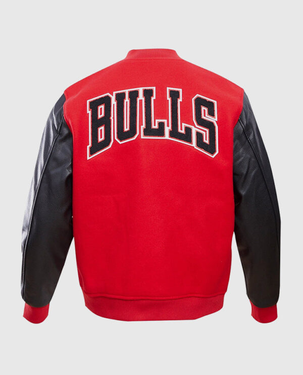 NBA Chicago Bulls  Men's Red Varsity Jacket - Image 2
