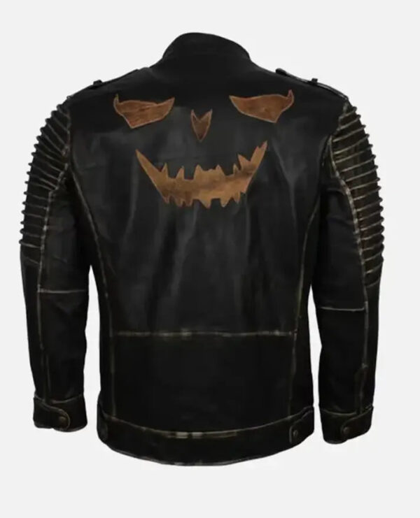 Men's Handmade Vintage Leather Jacket Halloween - Image 2