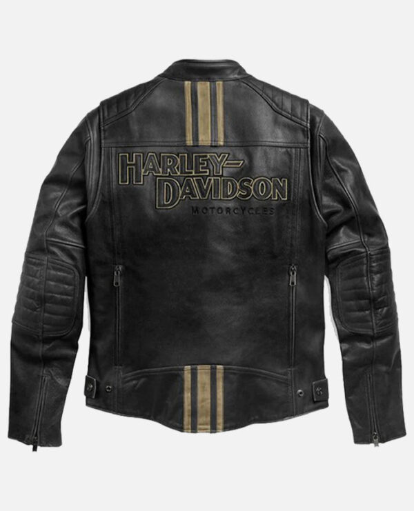 Men's H-D Triple Vent Passing Link II Leather Jacket - Image 2