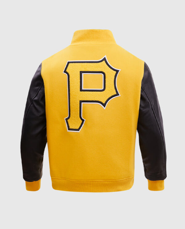MLB Pittsburgh Pirates Men's Yellow Varsity Jacket - Image 2