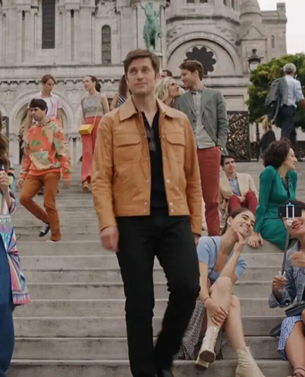 Emily in Paris S03 Lucas Bravo Leather Jacket