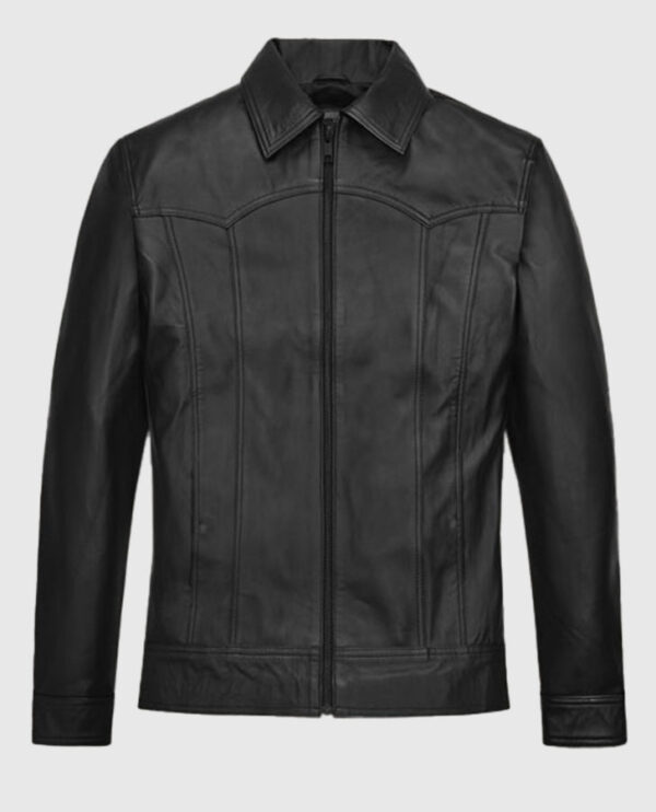 David Beckham Black Leather Jacket - Image 2
