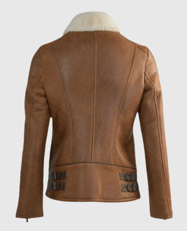Women's  B-3 Aviator Sheepskin Jacket - Image 2