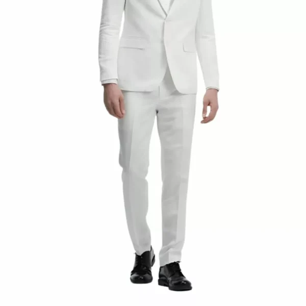 White Formal Two Piece Tuxedo Suit for Men - Image 3