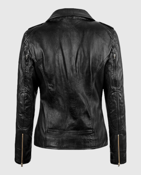Sarah Connor Terminator Genisys Black Leather Jacket - Image 3
