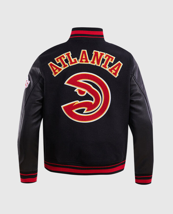 NBA Atlanta Hawks Men's Rib Wool Varsity Jacket - Image 2