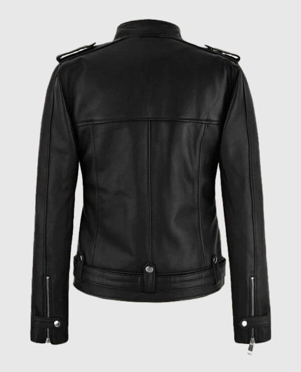 Women's Chic Rider Leather Jacket - Image 2
