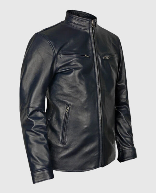 Vin Diesel Fast And Furious 6 Blue Leather Jacket - Image 4