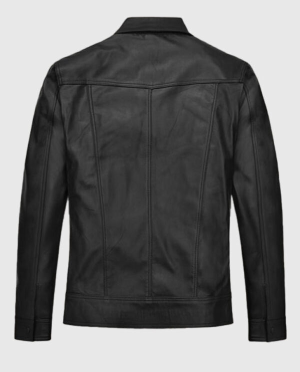 David Beckham Black Leather Jacket - Image 3