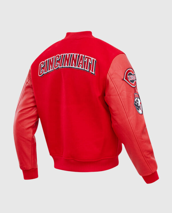 MLB Cincinnati Reds Men's Red Varsity Jacket - Image 4