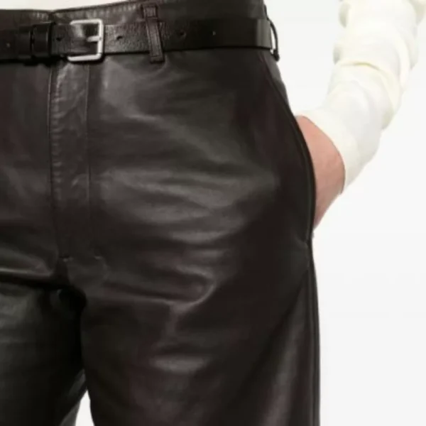 Original Black Leather Shorts Womens - Image 3