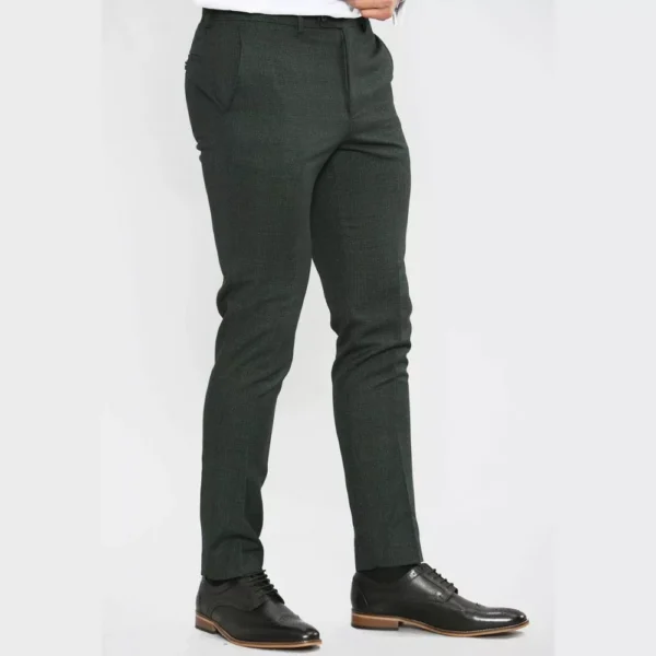 Mens Three Piece Dark Green Prom Suit - Image 4