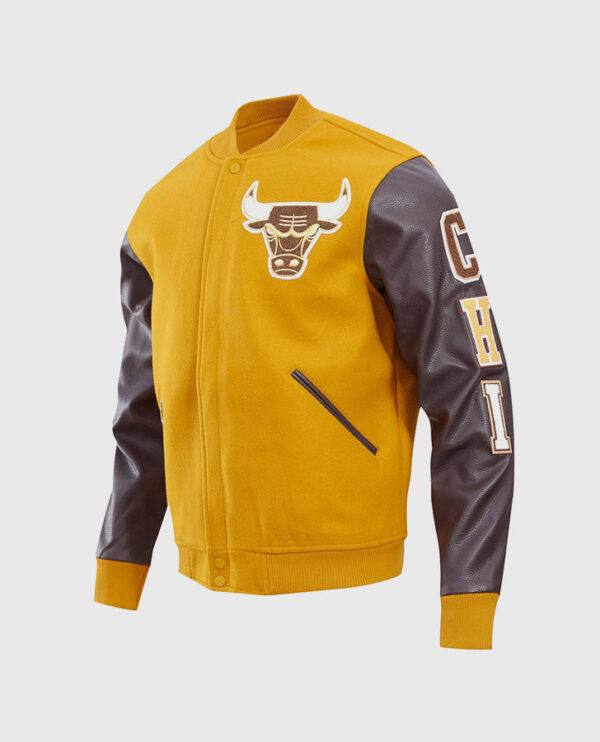 NBA Chicago Bulls Classic Wool Men's Varsity Jacket - Image 3