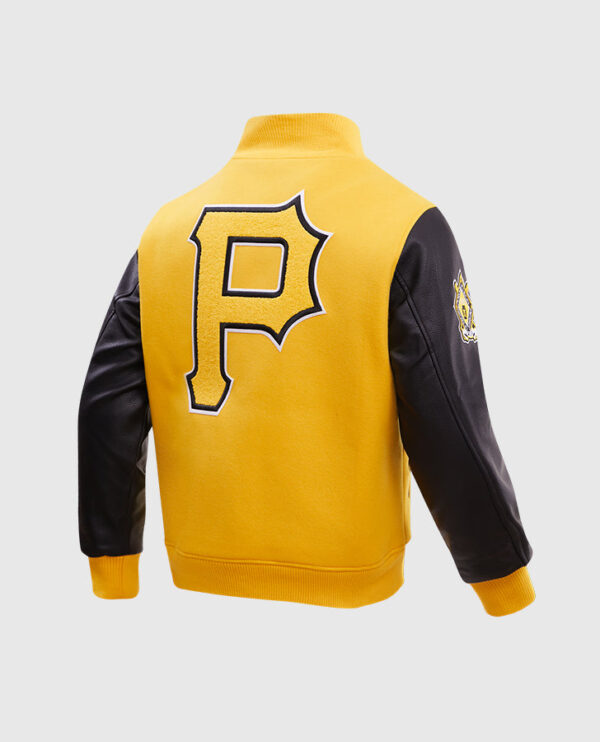 MLB Pittsburgh Pirates Men's Yellow Varsity Jacket - Image 4