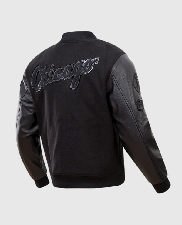 MLB Chicago White Sox Black Men's Varsity Jacket - Image 4