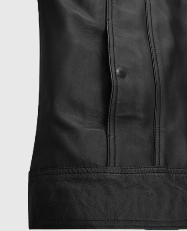 David Beckham Black Leather Jacket - Image 4