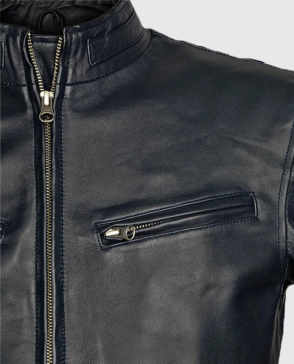 Vin Diesel Fast And Furious 6 Blue Leather Jacket - Image 5