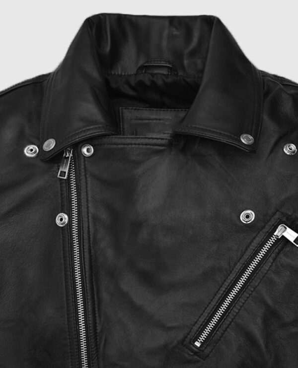 Kylian Mbappe Biker Leather Jacket - Image 4