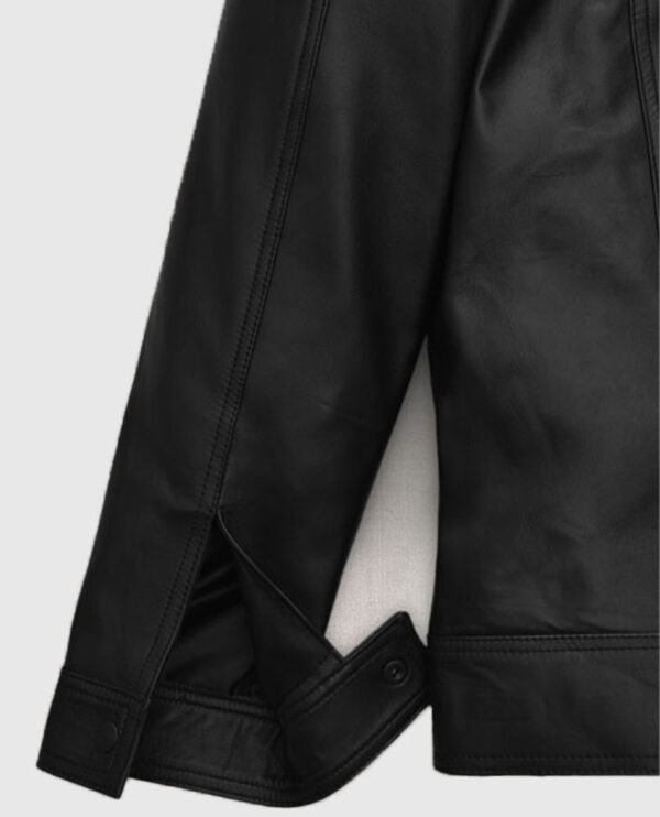 David Beckham Black Leather Jacket - Image 5