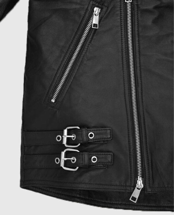 Kylian Mbappe Biker Leather Jacket - Image 5