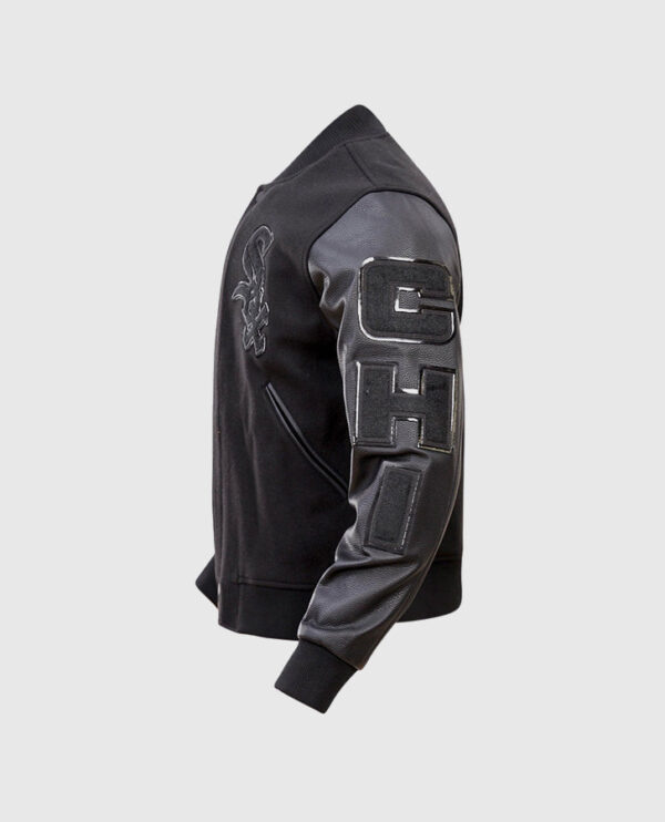 MLB Chicago White Sox Black Men's Varsity Jacket - Image 5