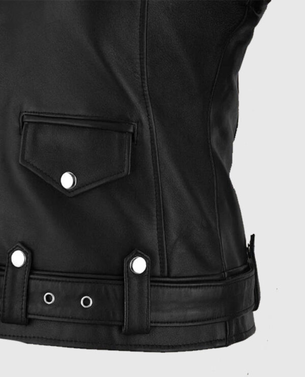 Women's Chic Rider Leather Jacket - Image 8