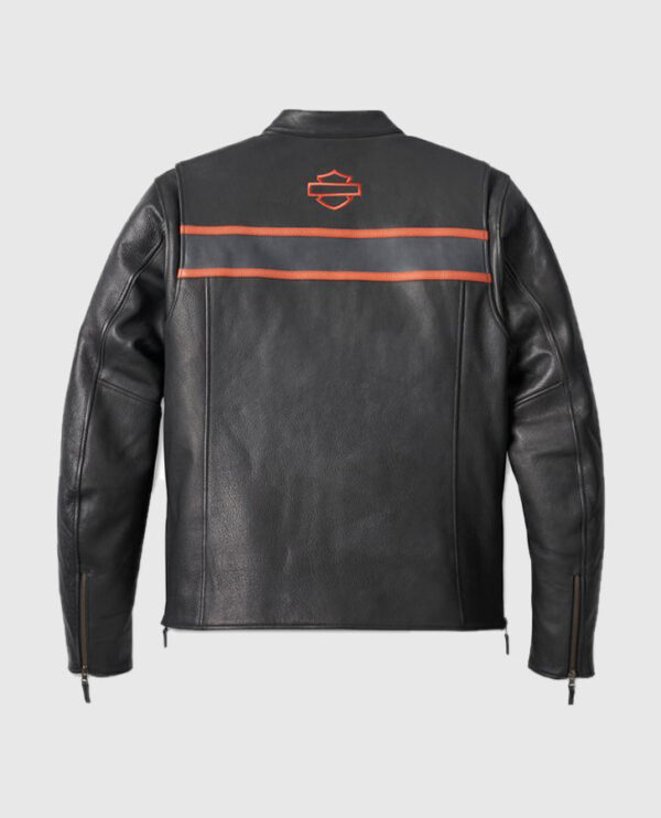 Men's Victory Lane II Leather Jacket - Black - Image 2