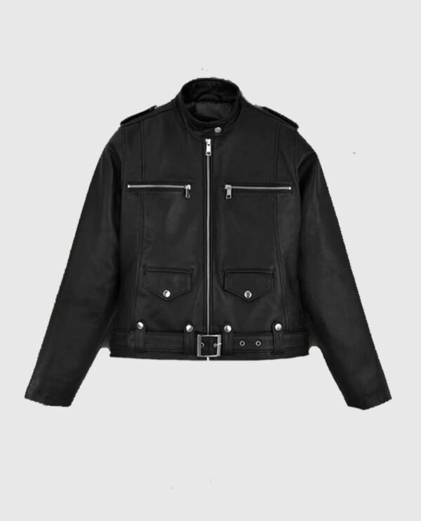 Women's Chic Rider Leather Jacket - Image 10