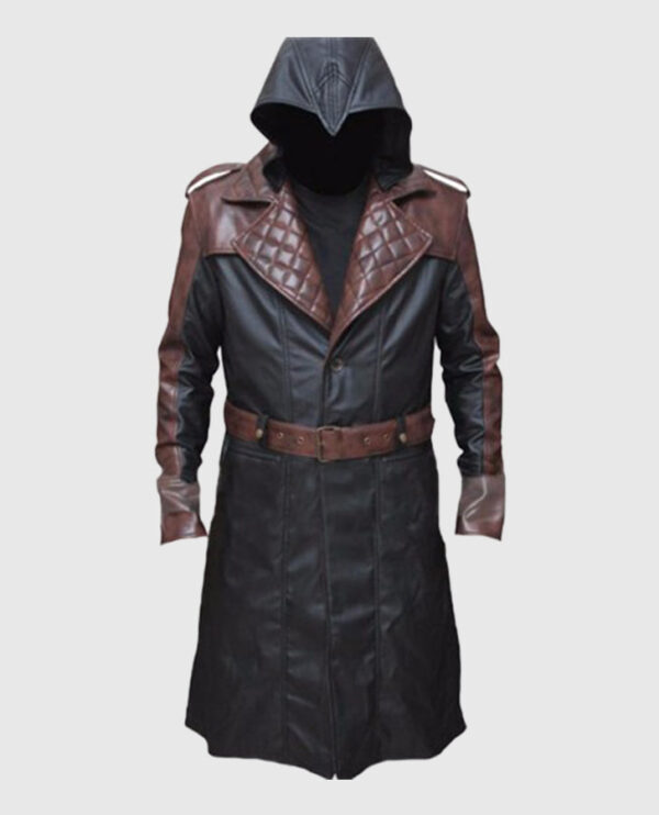 Assassins Syndicate Jacob Frye Long Leather Trench Coat - Image 2