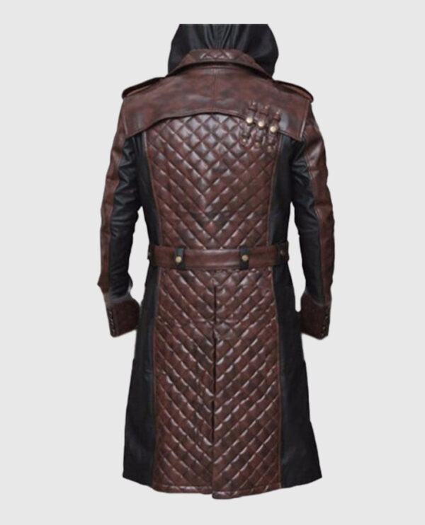 Assassins Syndicate Jacob Frye Long Leather Trench Coat - Image 3