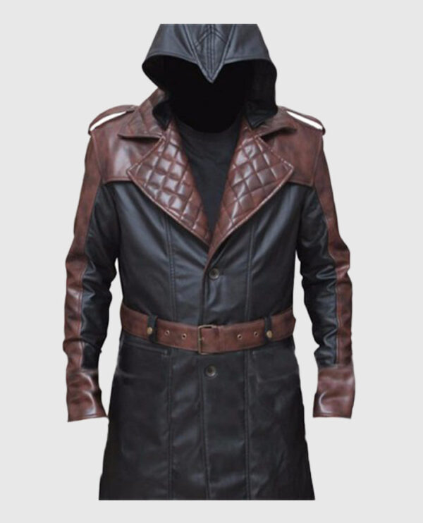 Assassins Syndicate Jacob Frye Long Leather Trench Coat - Image 5