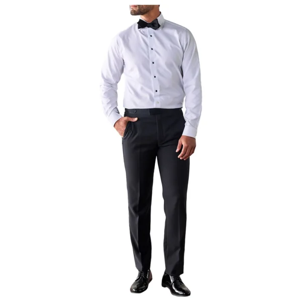 Slim Men’s Black Peak Lapel Tuxedo Suit - Image 8