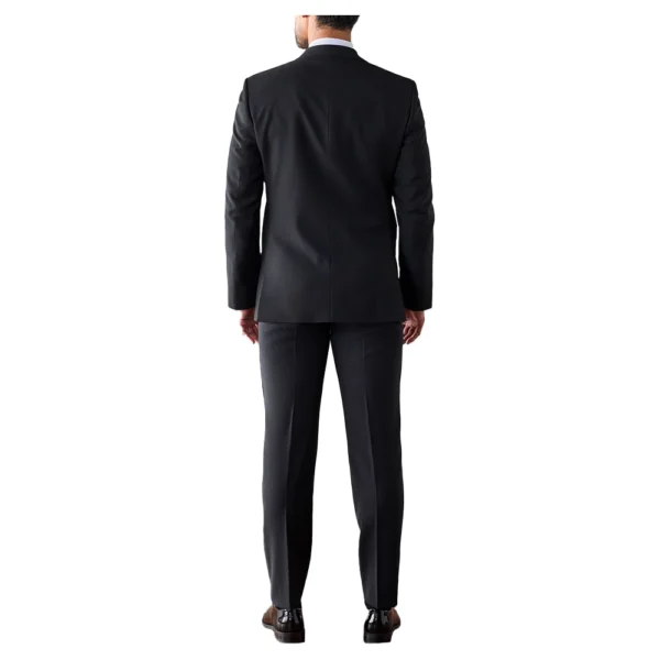Slim Men’s Black Peak Lapel Tuxedo Suit - Image 7