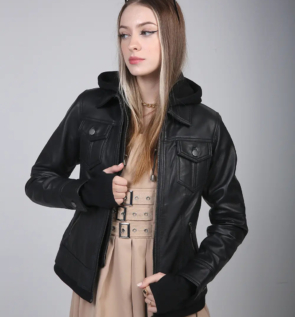 Black_leather_biker_jacket_with_hood_for_women