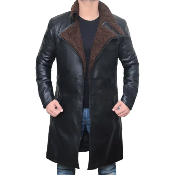 Ryan Gosling Blade Runner 2049 Leather Long Coat - Image 2