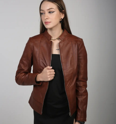 Cognac_leather_cafe_racer_jacket_for_women