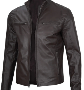 Darkbrownleatherjacketmens