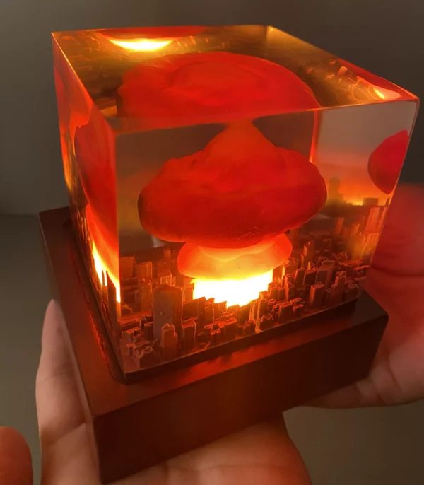 Handmade Epoxy Resin Nuclear Explosion Lamp - Image 5