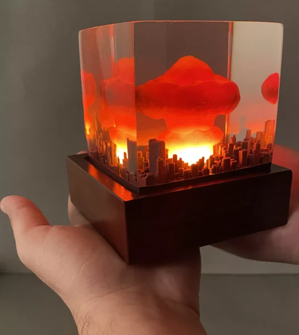 Handmade Epoxy Resin Nuclear Explosion Lamp