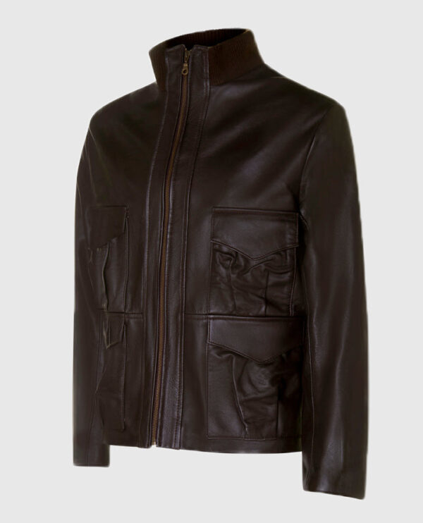 Men's Casino Royale Style Leather Jacket