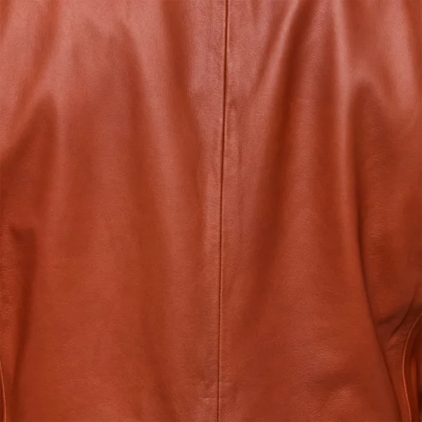 Lucas Brown Leather Safari Jacket Mens - Image 8