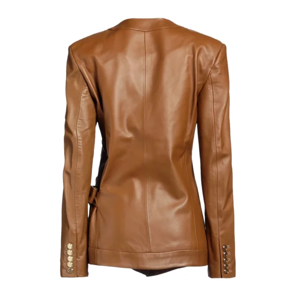 Brown Leather Jacket Women’s Choice - Image 2
