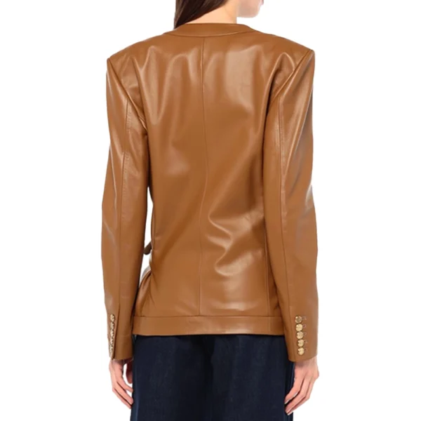 Brown Leather Jacket Women’s Choice - Image 4