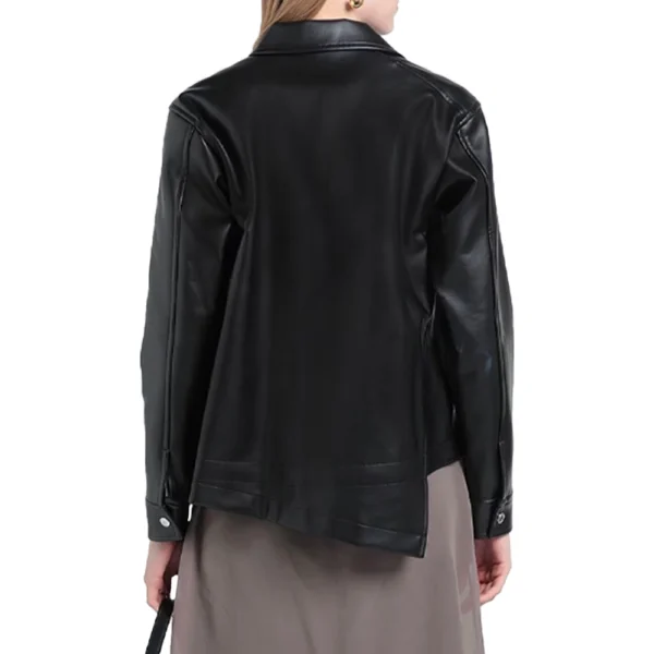 Black Leather Jackets Cross for Men - Image 4