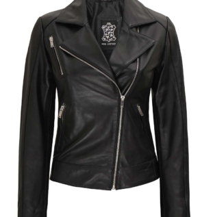 LindaWomensBlackLeatherJacket