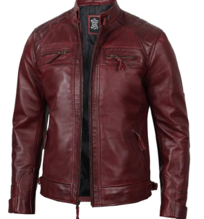 Maroon_cafe_racer_leather_jacket
